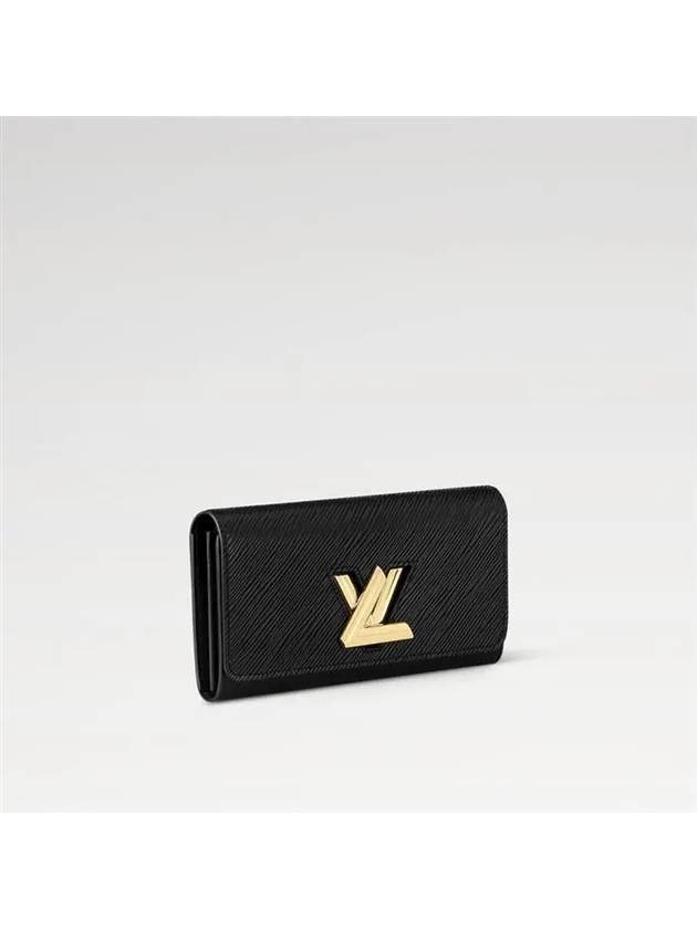 Epi Grain Twist Long Wallet Black - LOUIS VUITTON - BALAAN 4