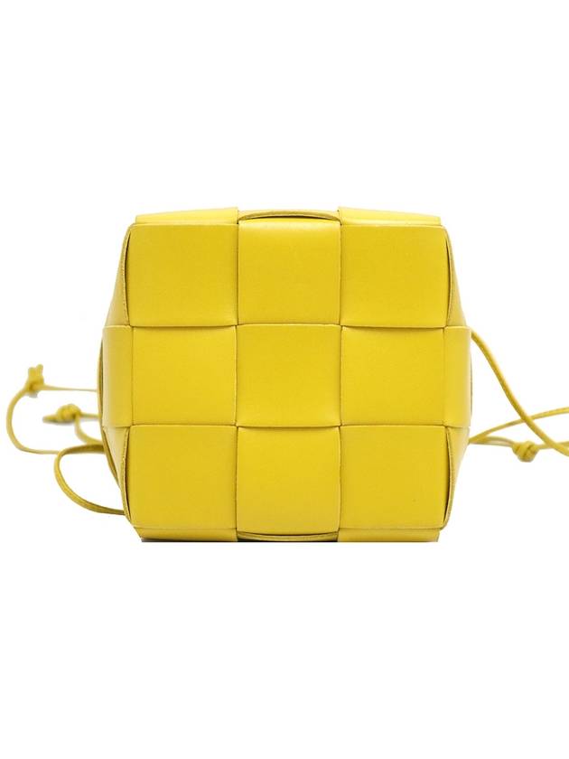 Bottega Veneta 680218 Yellow Intrecciato Weaving Small Cassette Crossbody Bucket Crossbag - BOTTEGA VENETA - BALAAN 6