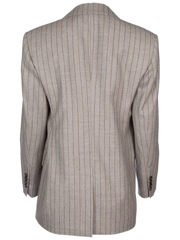 Striped double-breasted jacket MD5777190P_C001 - BRUNELLO CUCINELLI - BALAAN 3