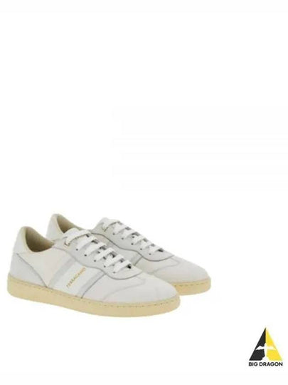 Logo Leather Low Top Sneakers White - SALVATORE FERRAGAMO - BALAAN 2