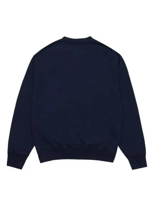 Logo Crew Neck Cotton Sweatshirt Navy - SPORTY & RICH - BALAAN 3