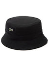 Unisex Organic Cotton Bucket Hat Black - LACOSTE - BALAAN 2