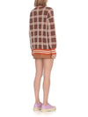 Check Slim Fit Mini H Line Skirt Brown - MARNI - BALAAN 4