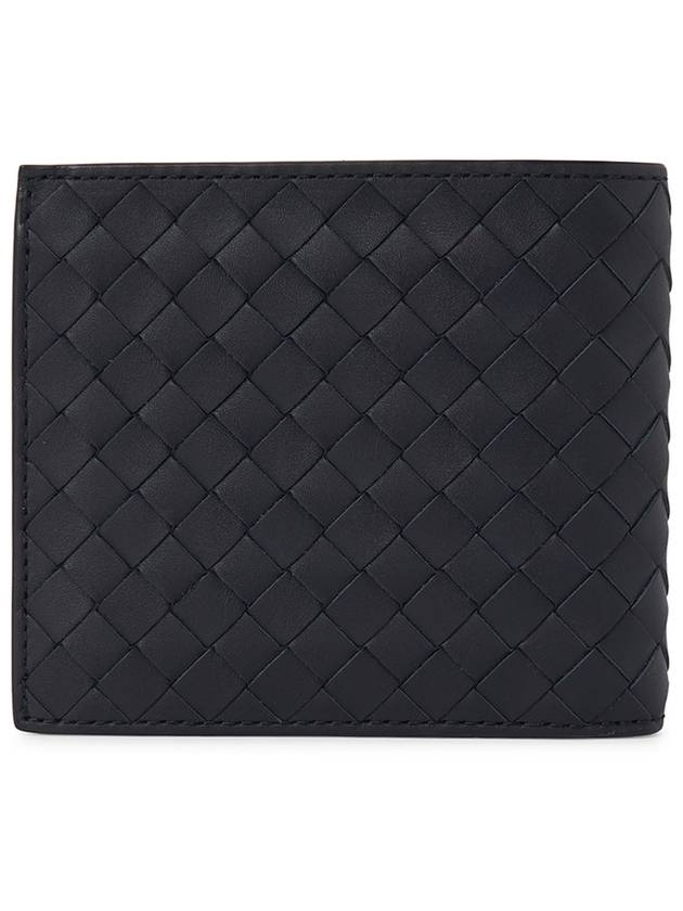 Intrecciato Calf Leather Half Wallet Navy - BOTTEGA VENETA - BALAAN 3