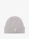 Cloudy Wool Alpaca Hair Knit Beanie Pearl Grey - AMI - BALAAN 1