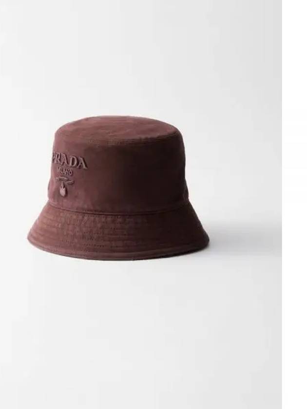 Canvas Bucket Hat Burgundy - PRADA - BALAAN 2