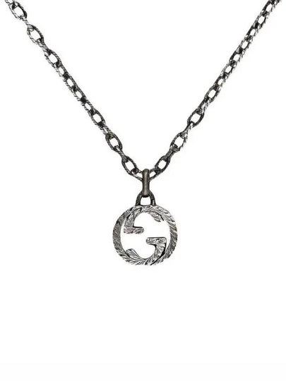 Women's Interlocking G Pendant Necklace Silver - GUCCI - BALAAN 2