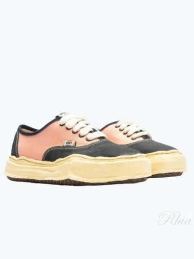 24 A11FW721 BLK PNK Baker OG Sole Canvas Low Top Sneakers - MIHARA YASUHIRO - BALAAN 1