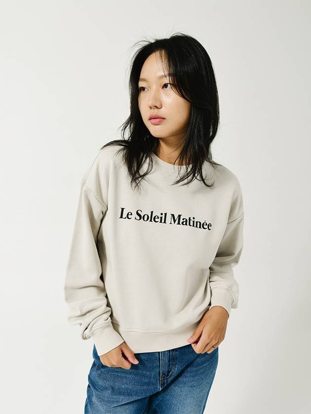 Brushed Options Logo Sweat Shirts GREIGE - LE SOLEIL MATINEE - BALAAN 2