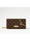 Women s Wallet on Chain Logo Leather Cross Bag Brown 82509 - LOUIS VUITTON - BALAAN 2