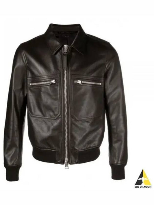 23 LBS003 LMG006S23 KB950 Grain Leather Jacket - TOM FORD - BALAAN 2