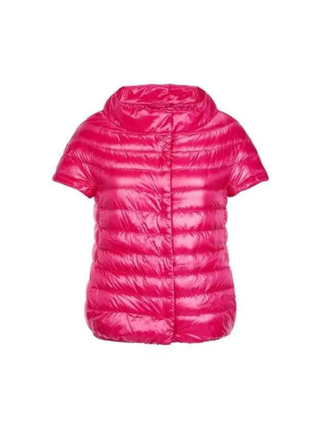 Women s cap sleeve goose down padded jacket dark pink 270714 - HERNO - BALAAN 1