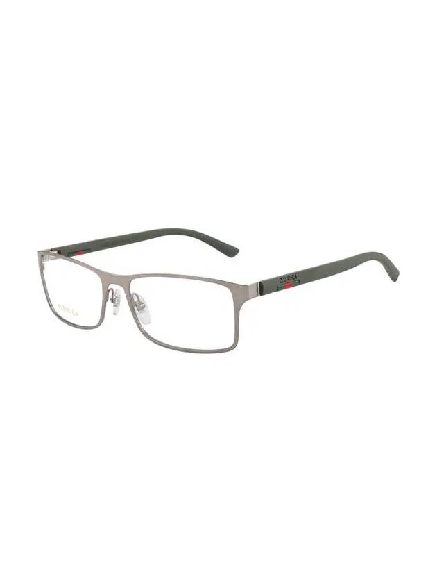 Eyewear Rectangle Metal Eyeglasses Grey - GUCCI - BALAAN 4