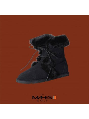 Women's Middle Long Boots Essential Mink Fur Suede Middle Leg Boots MSH00803 - MAHES - BALAAN 1