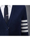 4-Bar V-Neck Cashmere Cardigan Navy - THOM BROWNE - BALAAN 5