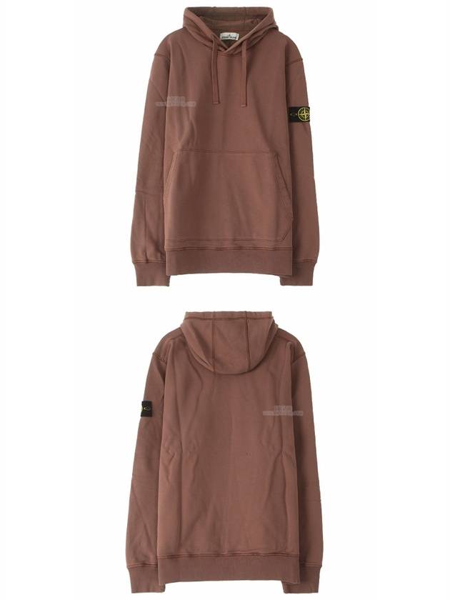 Wappen Patch Garment Dyed Hoodie Choco - STONE ISLAND - BALAAN 5