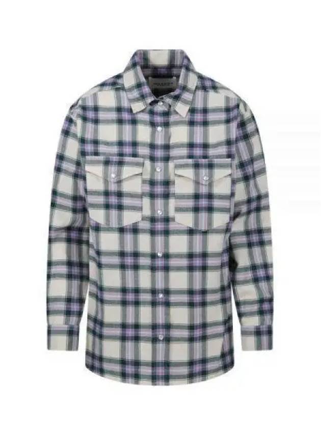 Mayola Check Shirt Blue - ISABEL MARANT - BALAAN 2