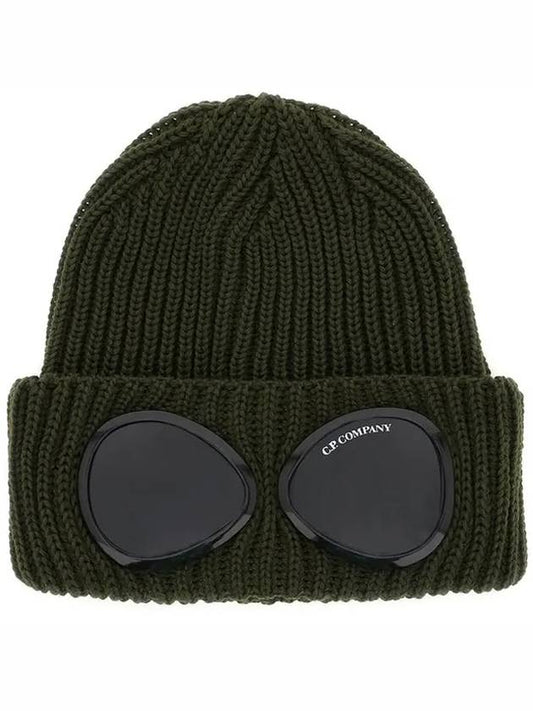 Goggles Merino Wool Beanie Khaki - CP COMPANY - BALAAN 1