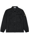 Compass Patch Shirt Jacket Black - STONE ISLAND - BALAAN 3