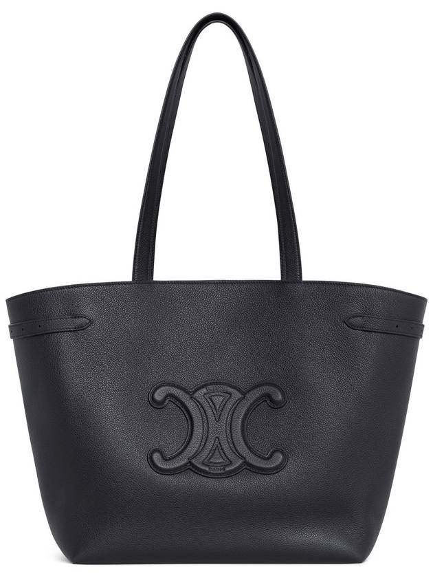 Cabas Anais Cuir Grain Calfskin Tote Bag Black - CELINE - BALAAN 2