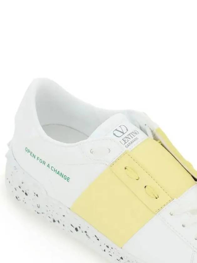 Open For A Change Low Top Sneakers White Yellow - VALENTINO - BALAAN 4