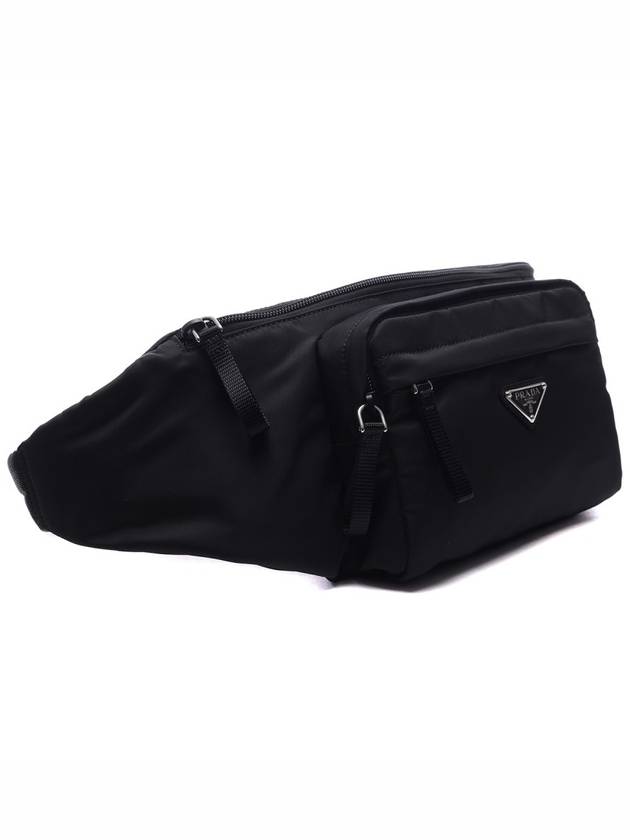 Triangle Logo Nylon Belt Bag Black - PRADA - BALAAN 4