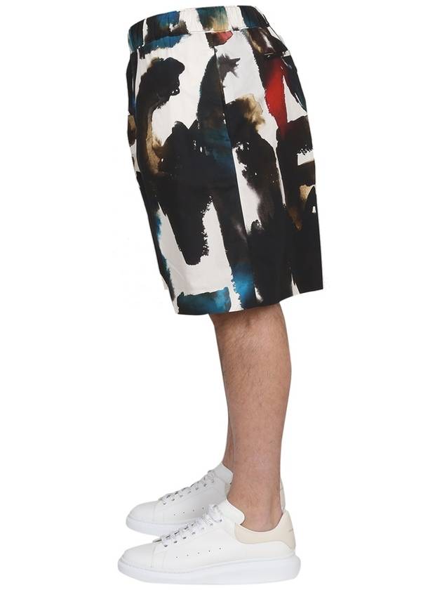 logo print straight shorts - ALEXANDER MCQUEEN - BALAAN 4