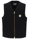 Arbor Cotton Canvas Vest Black Aged Canvas - CARHARTT WIP - BALAAN 1