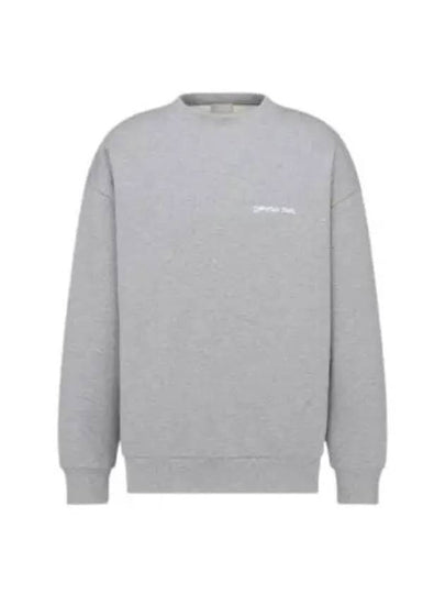 Tag Oversized Cut Sweatshirt Grey - DIOR - BALAAN 2