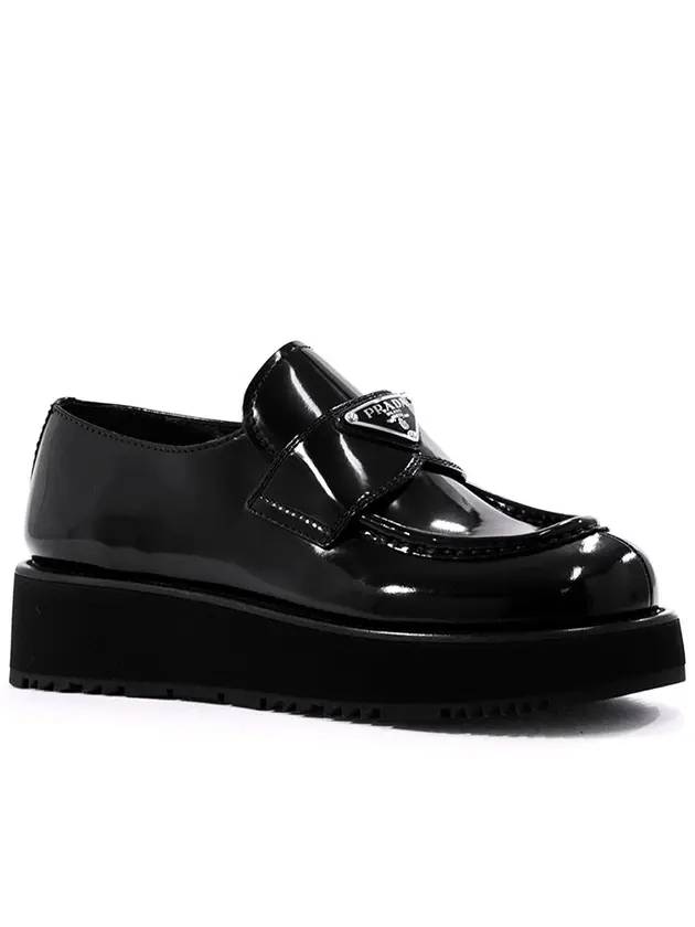 Brushed Leather Loafers Black - PRADA - BALAAN 1