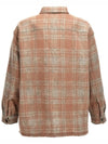 Check Pattern Oversize Wool Long Sleeve Shirt Pink Grey - AMI - BALAAN 4