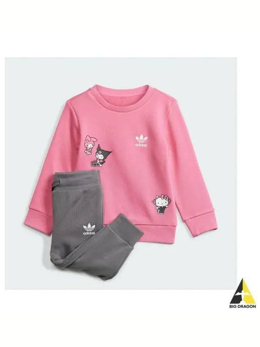 adidas KIDS Originals x Hello Kitty Crew Set IT7916 - ADIDAS - BALAAN 1