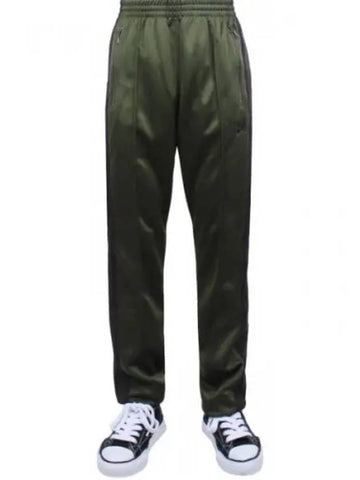 Men s Narrow Track Pants Poly Smooth Olive OT229 270505 1119818 - NEEDLES - BALAAN 1