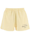 Script Logo Cotton Shorts Light Yellow - SPORTY & RICH - BALAAN 1