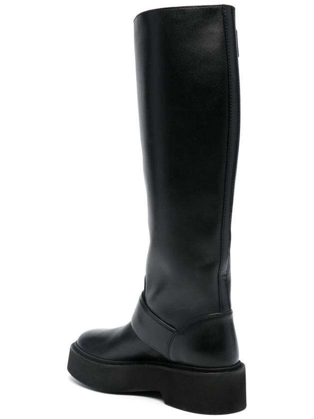 Viv Ranger Biker Leather Long Boots Black - ROGER VIVIER - BALAAN 5