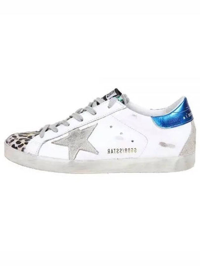 Superstar Leopard Low Top Sneakers Blue White - GOLDEN GOOSE - BALAAN 2