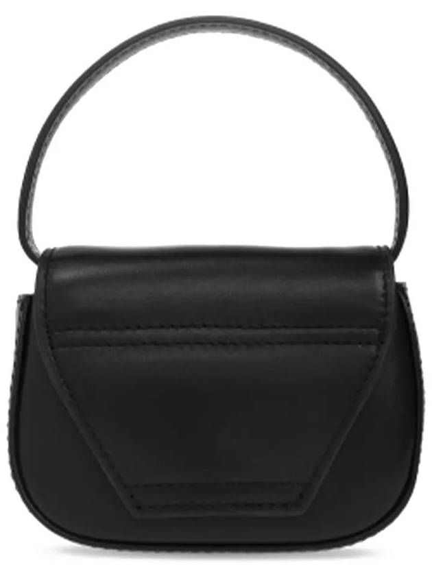 1DR Round Logo Leather Mini Shoulder Bag Black - DIESEL - BALAAN 4