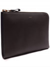 Logo Grain Leather Buckley Clutch Bag Brown - TOM FORD - BALAAN 4