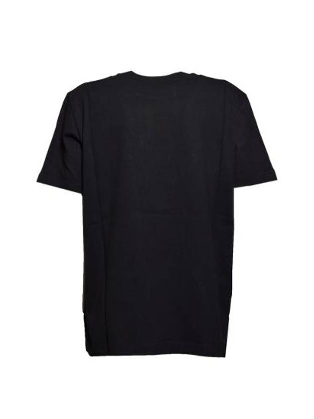 Embroidery Logo Crew Neck Short Sleeve T-Shirt Black - MSGM - BALAAN 3