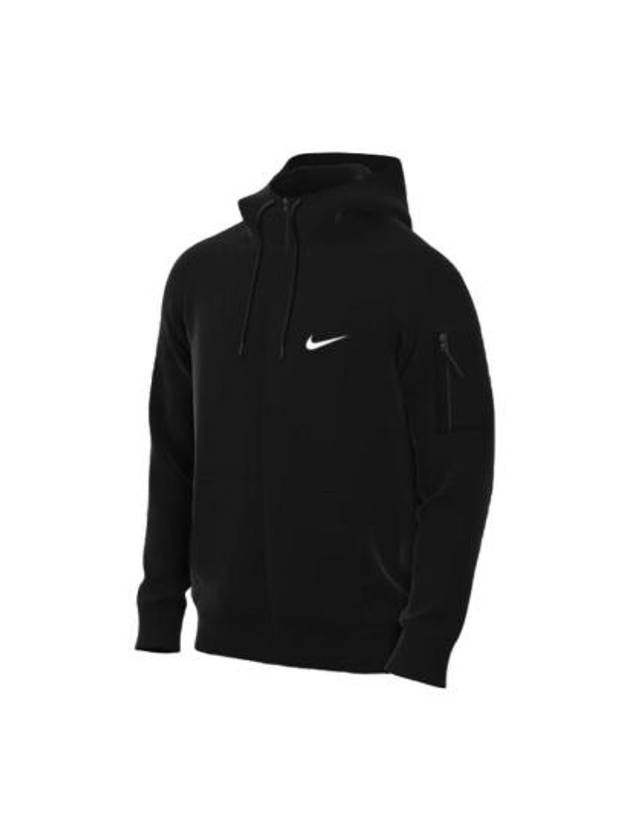 Men's Therma Fit Full Zip Fitness Hooded Jacket Black - NIKE - BALAAN 2