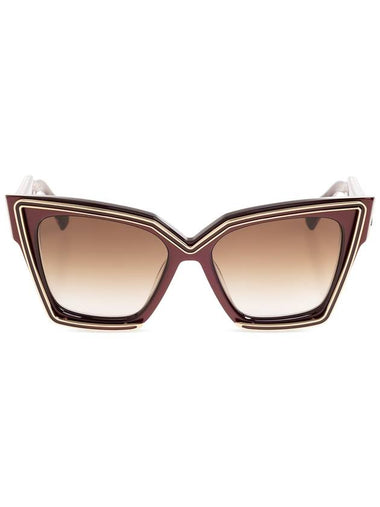 Valentino Eyewear Cat-eye Sunglasses, Women's, Burgundy - VALENTINO - BALAAN 1