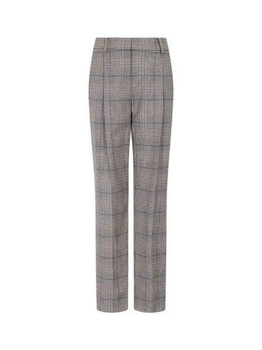 10 ePoint Women s Glen Check One Chin Wool Pants Dark Brown 271720 - BRUNELLO CUCINELLI - BALAAN 1