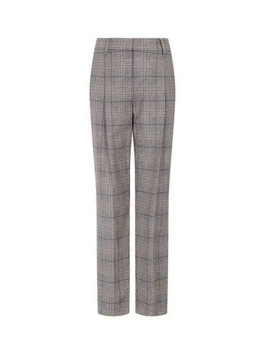 Women s Glen Check One Chin Wool Pants Dark Brown 271720 - BRUNELLO CUCINELLI - BALAAN 1