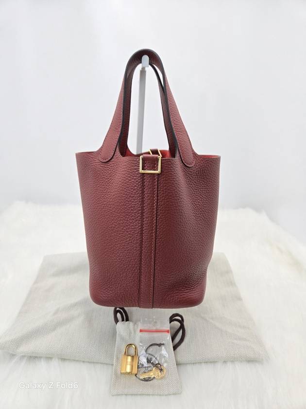 Picotin Lock 18 Tote Bag Rouge - HERMES - BALAAN 2