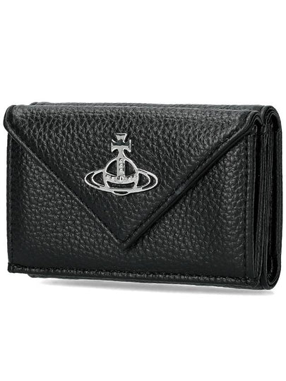 Envelope Vegan Biogreen Grain Half Wallet Black - VIVIENNE WESTWOOD - BALAAN 2