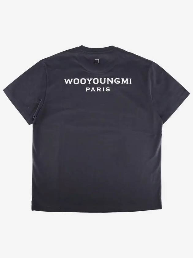 Logo Cotton Short Sleeve T-Shirt Grey - WOOYOUNGMI - BALAAN 2