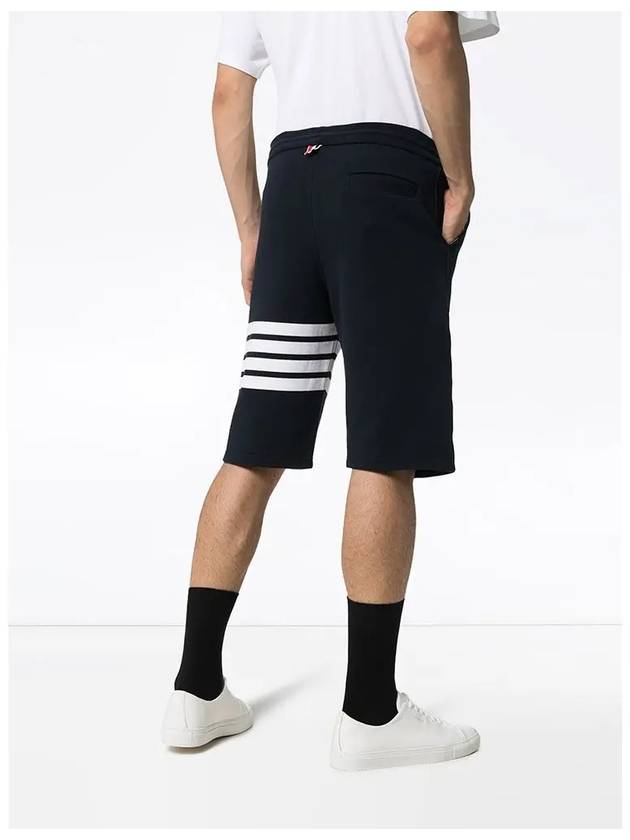 Cotton Loopback Knit Engineered 4-Bar Sweatshorts Navy - THOM BROWNE - BALAAN 6