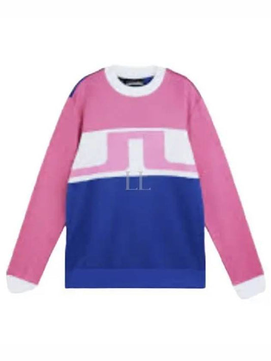 Jones Jones Crew Neck Sweatshirt Blue Pink - J.LINDEBERG - BALAAN 2