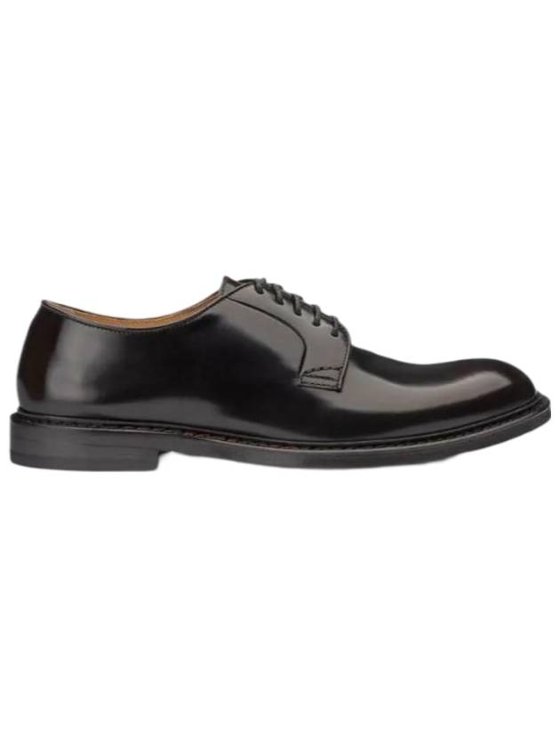 Lace-Up Leather Derby Dark Brown - DOUCAL'S - BALAAN 1