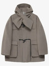 Cashmere Muffler Duffel Coat Olive - NOIRER FOR WOMEN - BALAAN 3